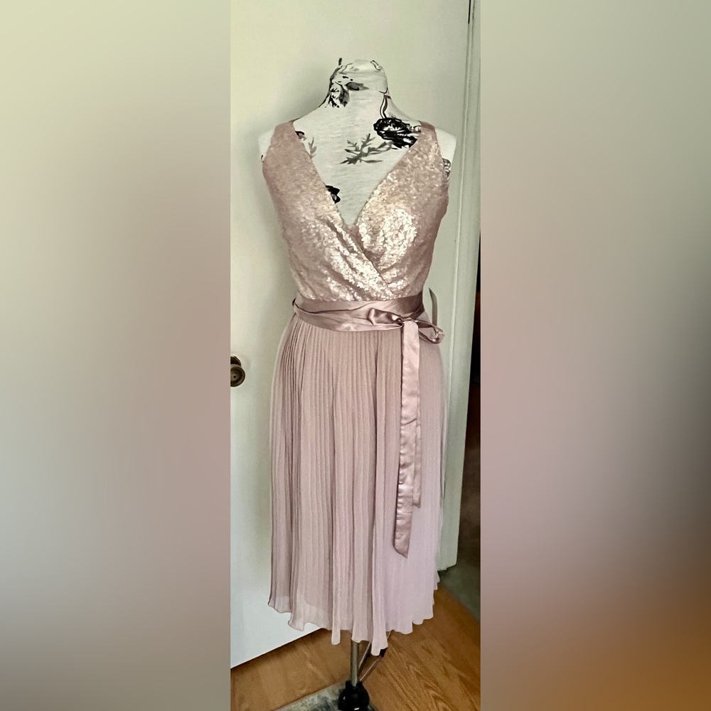 Little Mistress-US size 10-Elegant Satin Pink Dress-NWT
